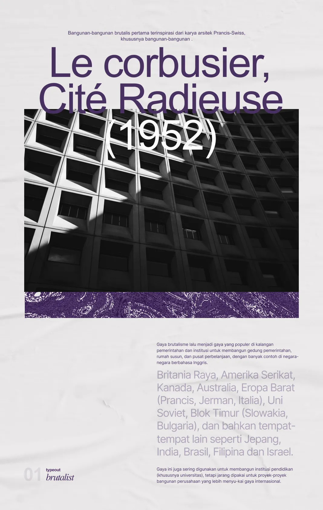“Bicara soal style: brutalism” slide